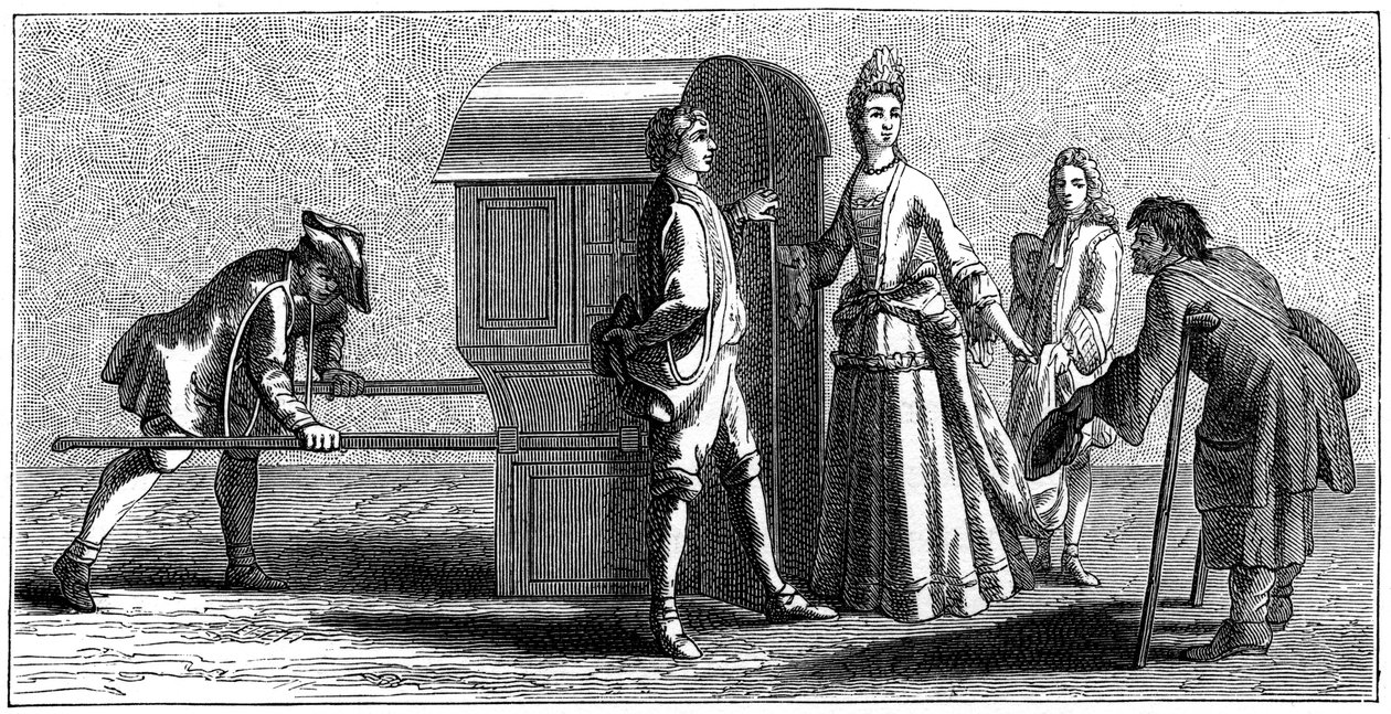 Kvinde i kostume fra Louis XIV