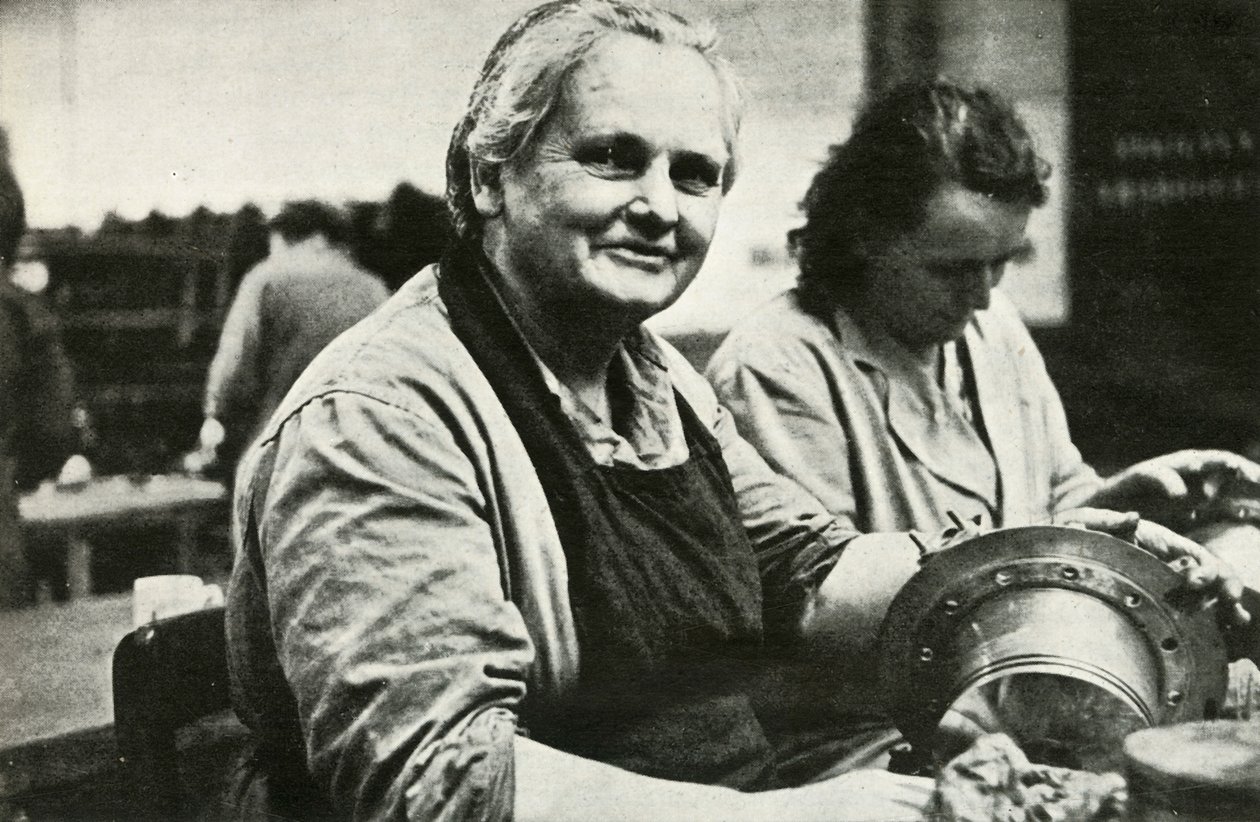 Kvindelige flyvedligeholdelses- og reparationsarbejdere, South Wales, Anden Verdenskrig, c1939-c1944 1946. af Unbekannt