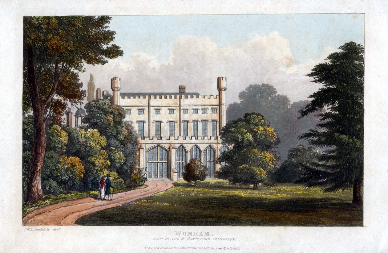 Wonham, Surrey, sæde for Lord Templeton, c1827 af Unbekannt