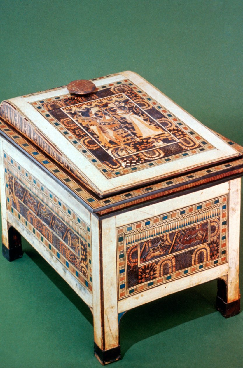 Trækiste fra Tutankhamons grav, 1300-tallet f.Kr af Unbekannt