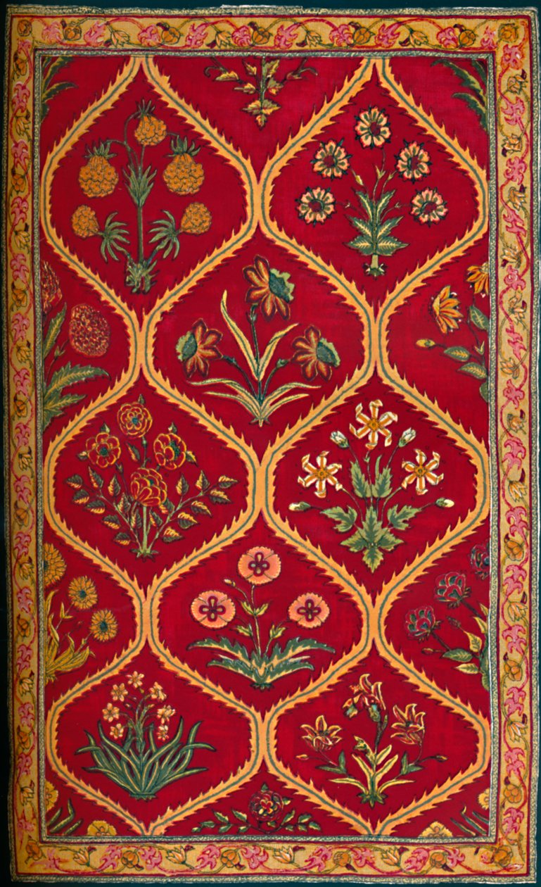 Uld tæppe. Indian Royal Factory of Lahore, 17. århundrede, 1903 af Unbekannt