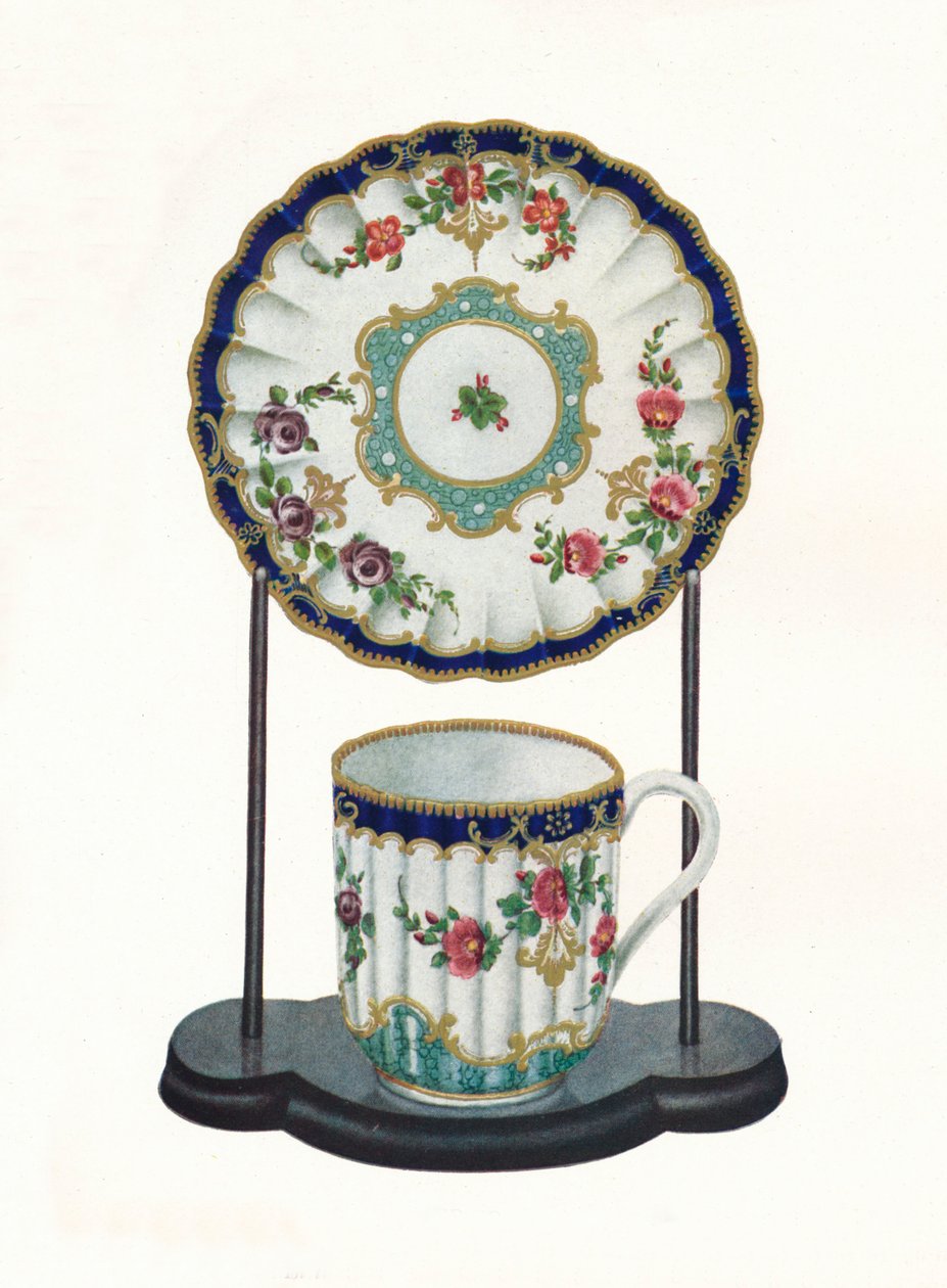 Worcester kop og underkop, c1770 af Unbekannt