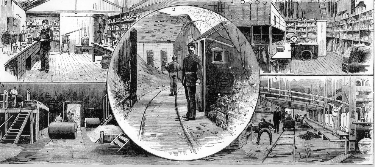 Arbejdere hos Nobel Explosives Company Limited, Ardeer, Ayrshire, 1884 af Unbekannt