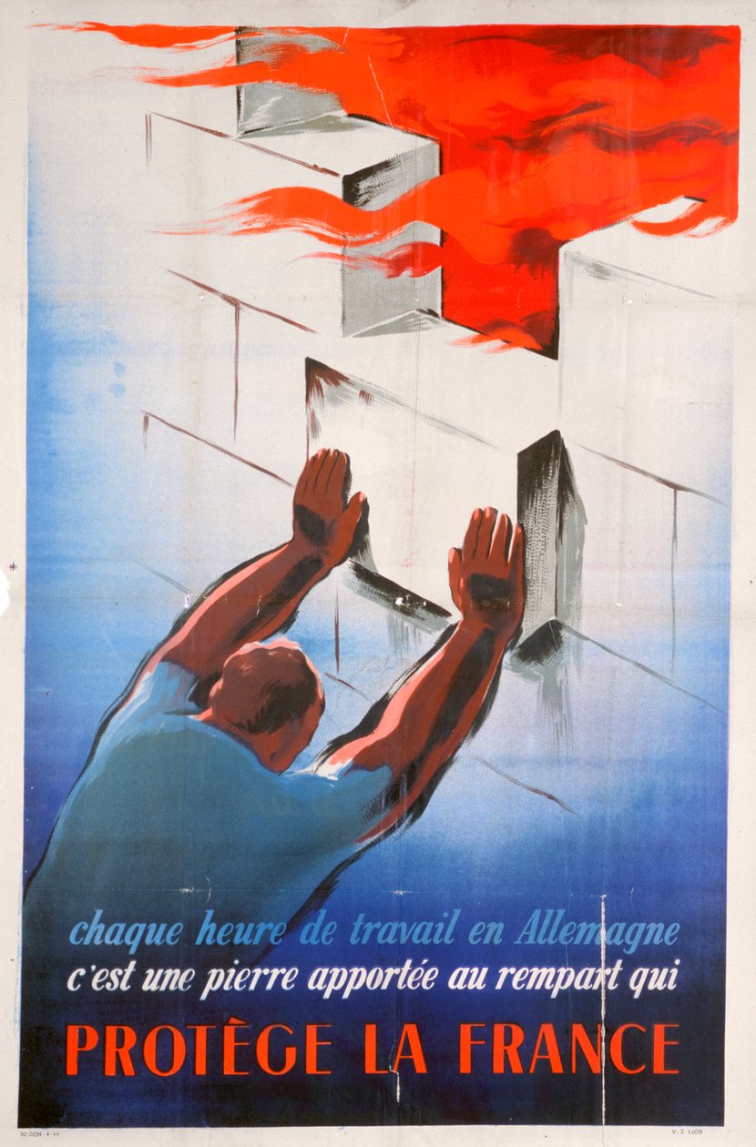 At arbejde i Tyskland beskytter Frankrig, 1944 af Unbekannt
