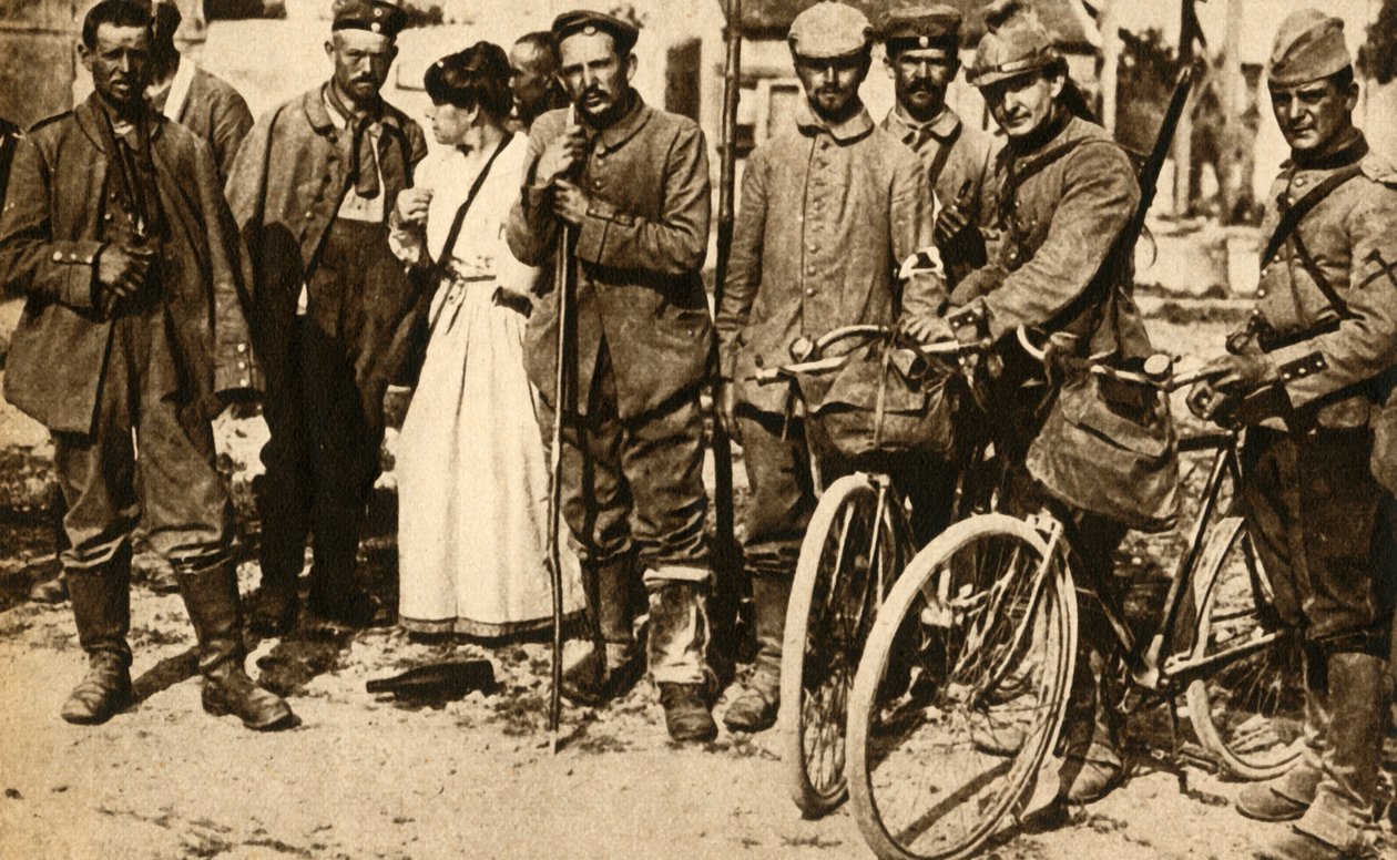 Sårede tyske fanger passes af Røde Kors, Frankrig, Første Verdenskrig, 1914-1918, 1933. af Unbekannt