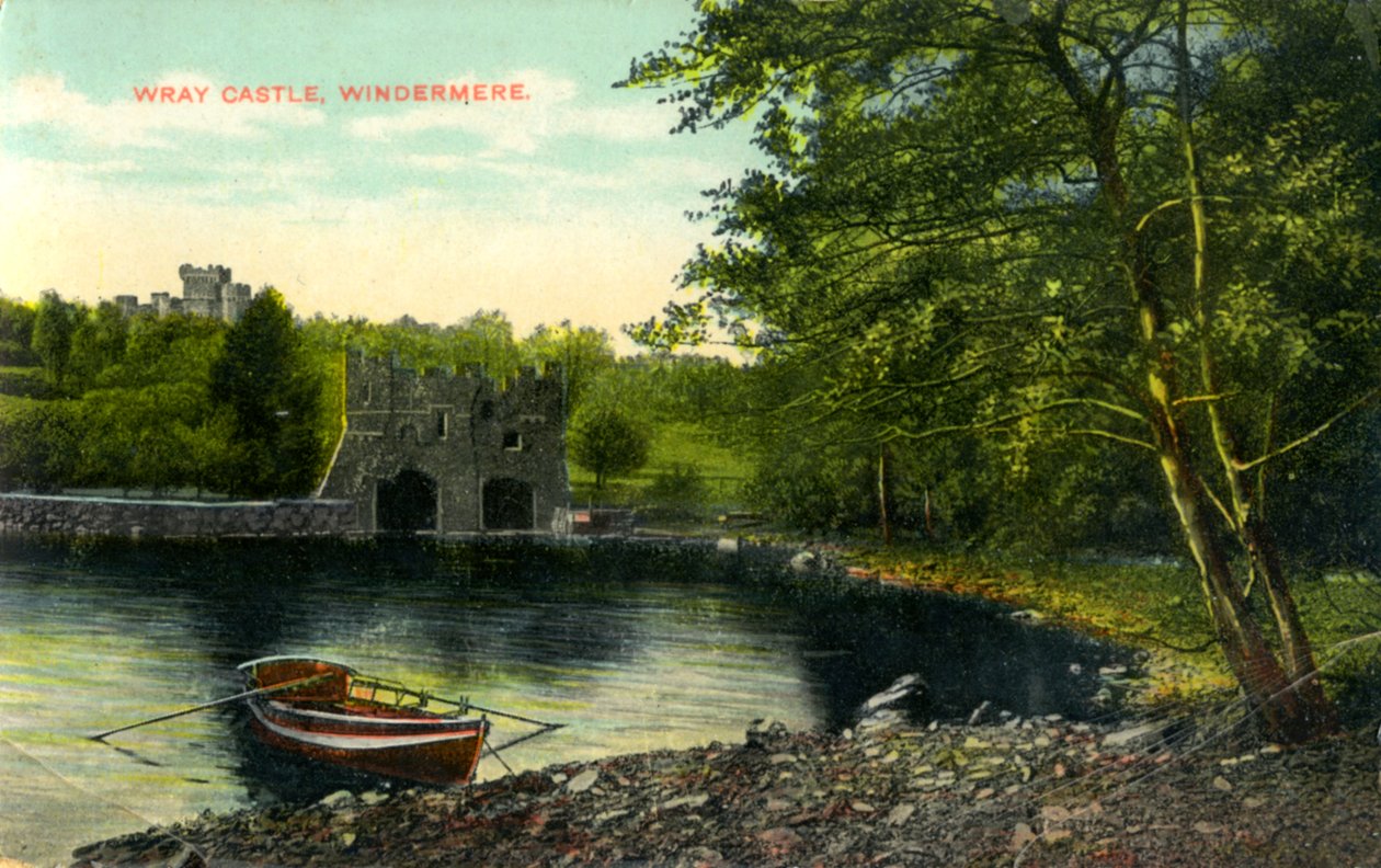 Wray Castle, Claife, Lancashire, begyndelsen af det 20. århundrede af Unbekannt