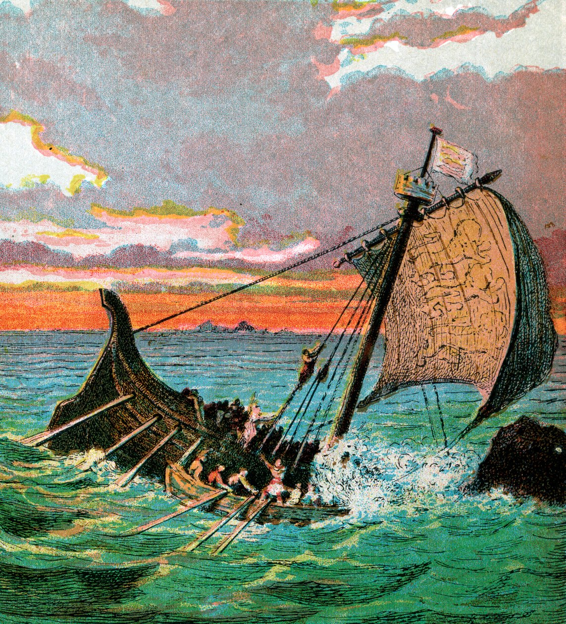 Vraget af det hvide skib, 1120, c1850 af Unbekannt