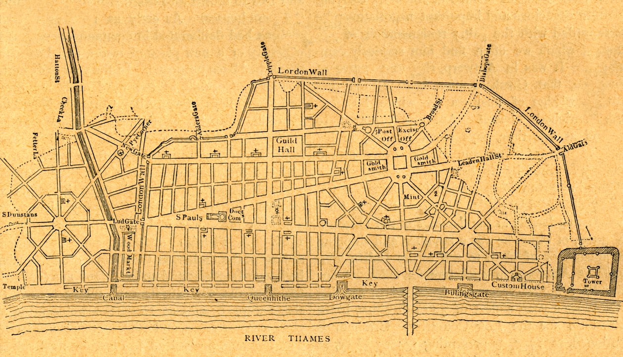 Wrens Plan for Genopbygning af London, 1897. af Unbekannt