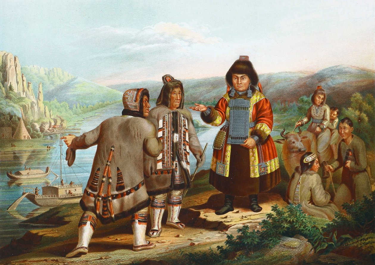 Yakuts ved Lena-floden, Sibirien, Rusland, 1862. af Unbekannt