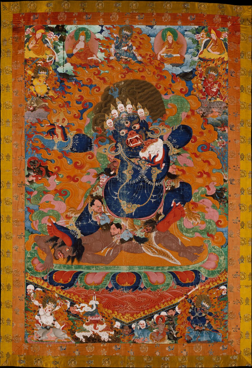 Yamantaka, Destroyer of the God of Death, begyndelsen af det 18. århundrede. af Unbekannt