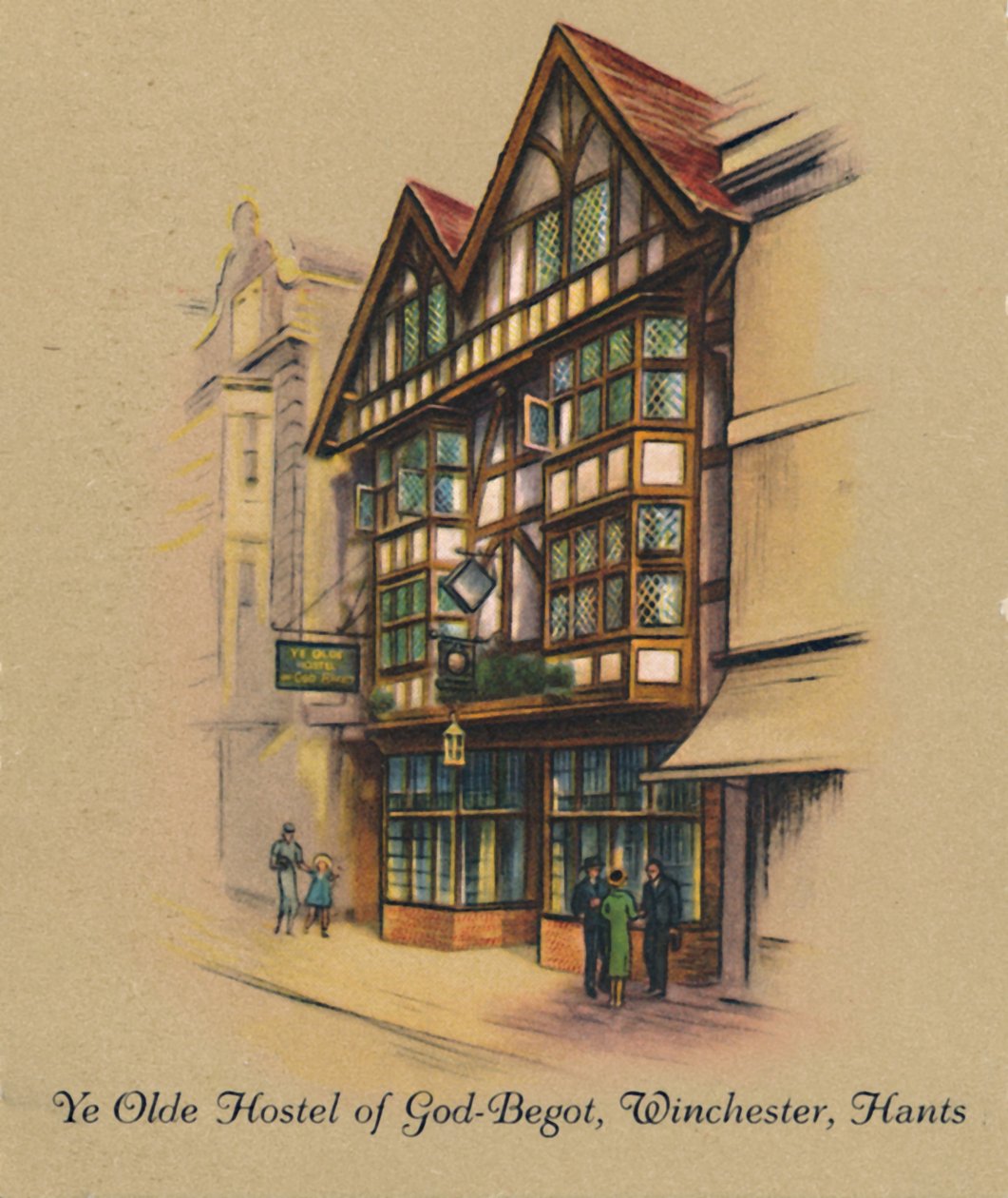 Ye Olde Hostel of God-Begot, Winchester, Hants, 1939 af Unbekannt