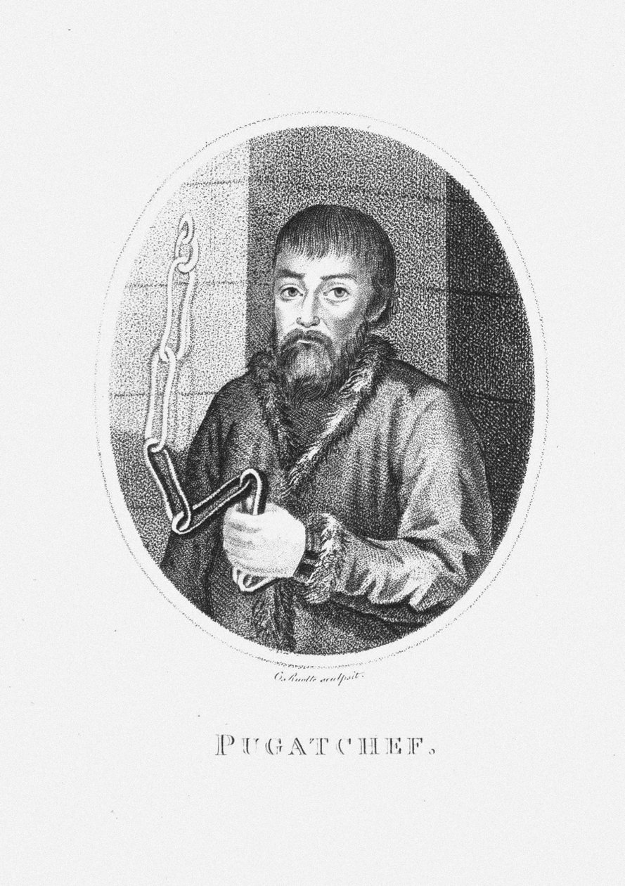 Yemelyan I. Pugachev rejser i Polen, Rusland, Sverige og Danmark af William Coxe, 1802 af Unbekannt
