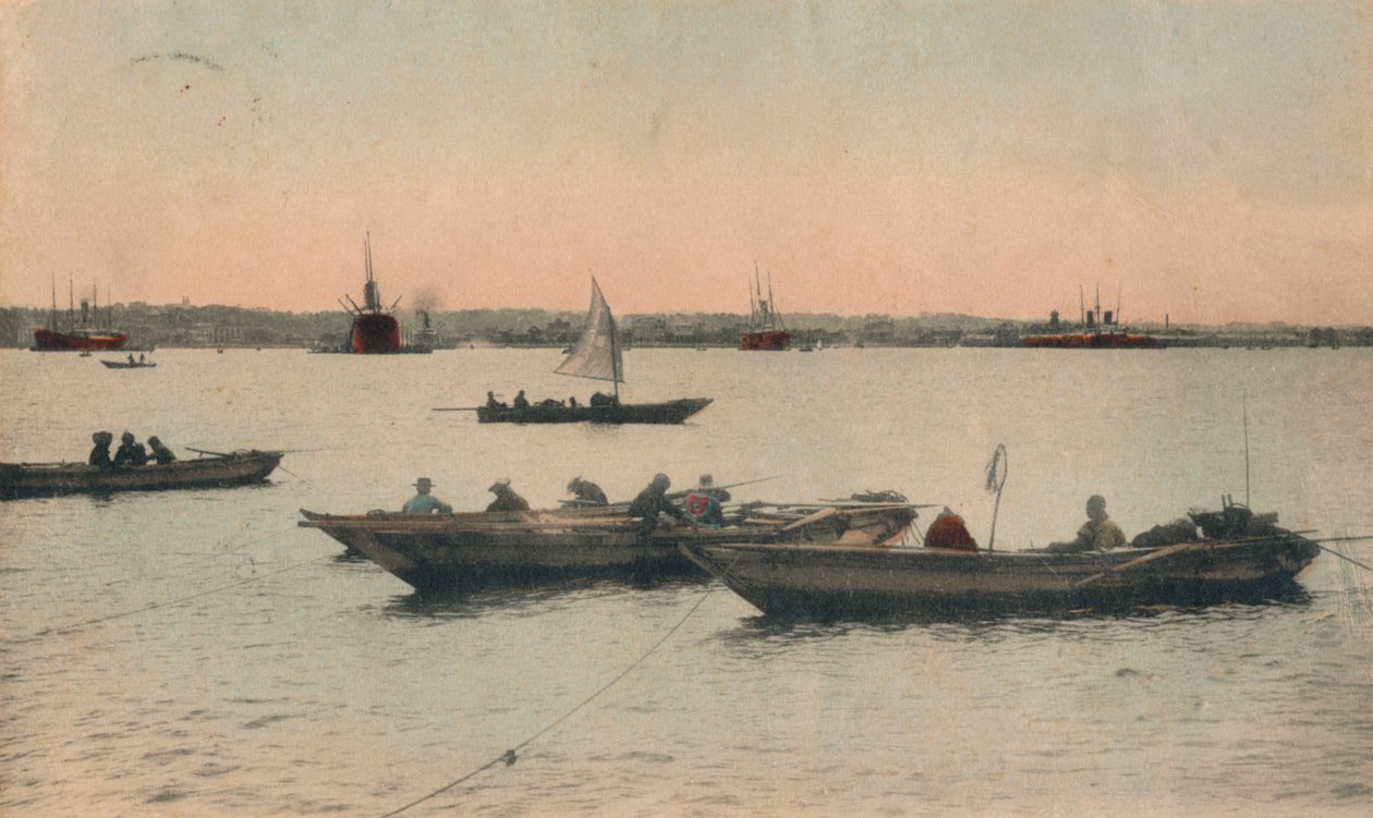 Yokohama Havn, Japan, c1918 af Unbekannt
