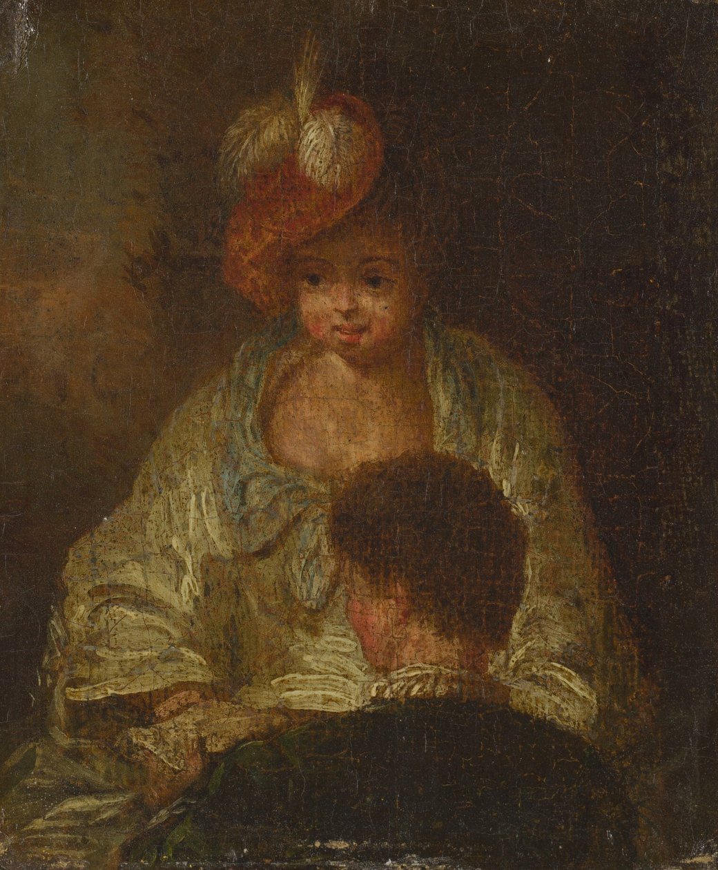 Ung kvinde og mand, 1700-tallet. af Unbekannt