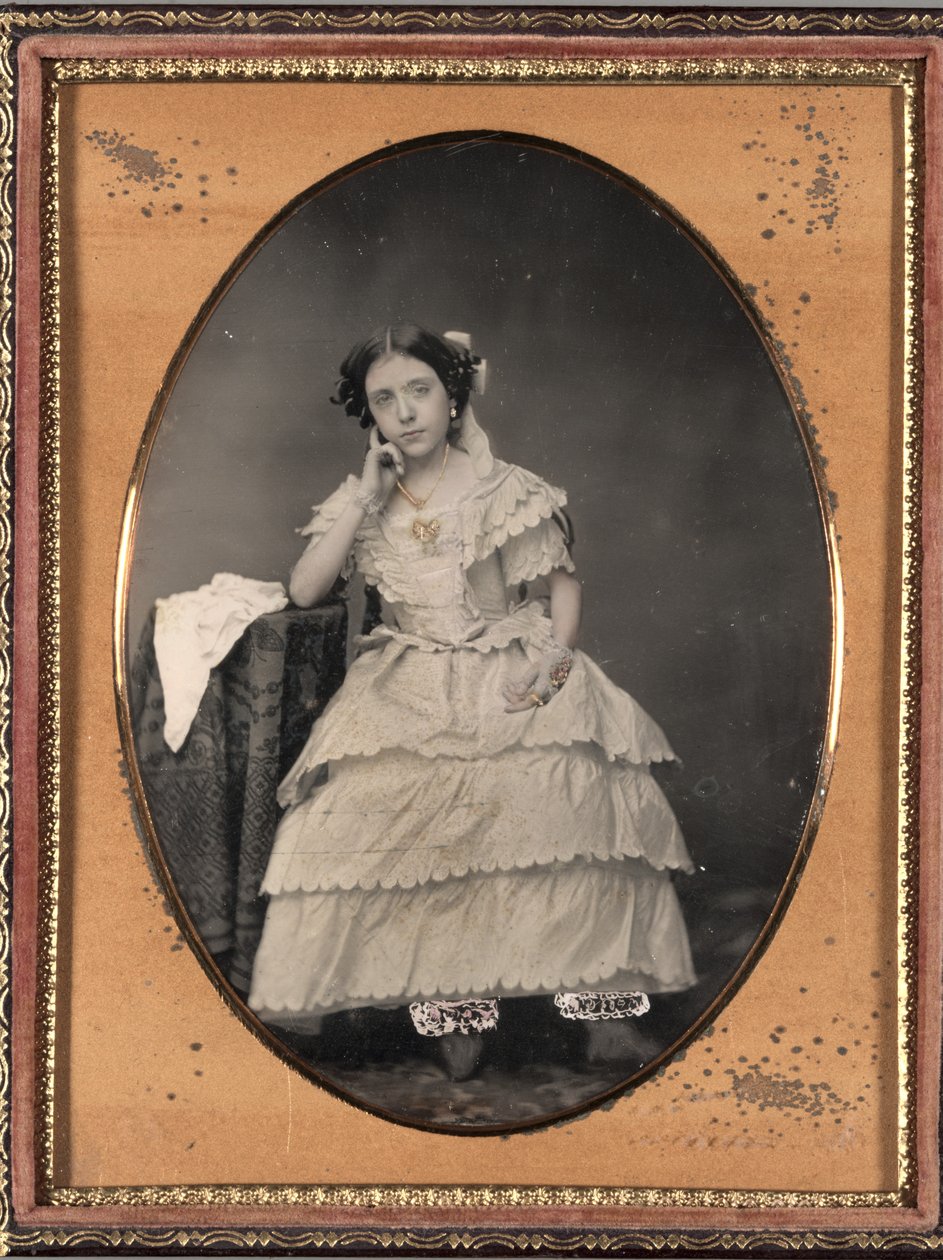 Ung kvinde i Bloomers, ca. 1855. af Unbekannt