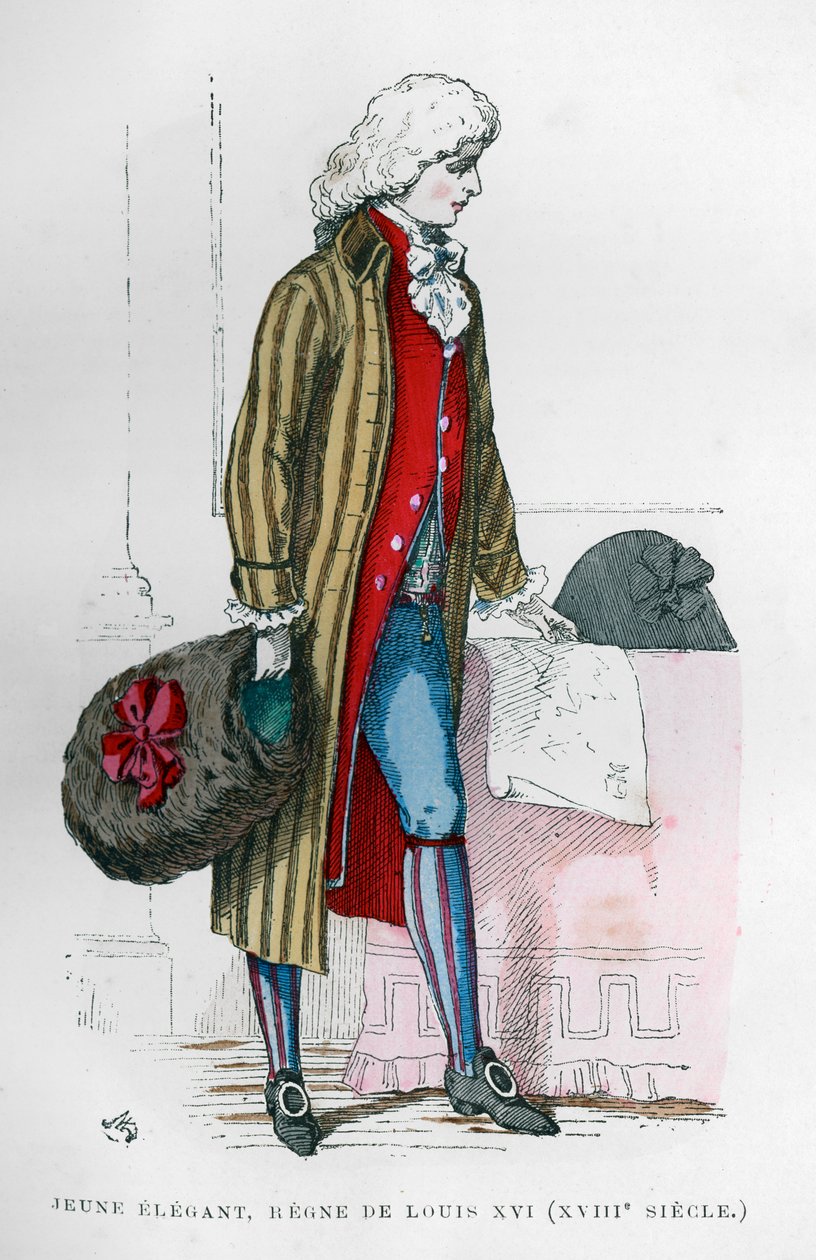 Ung dandy i kostume af Ludvig XVI