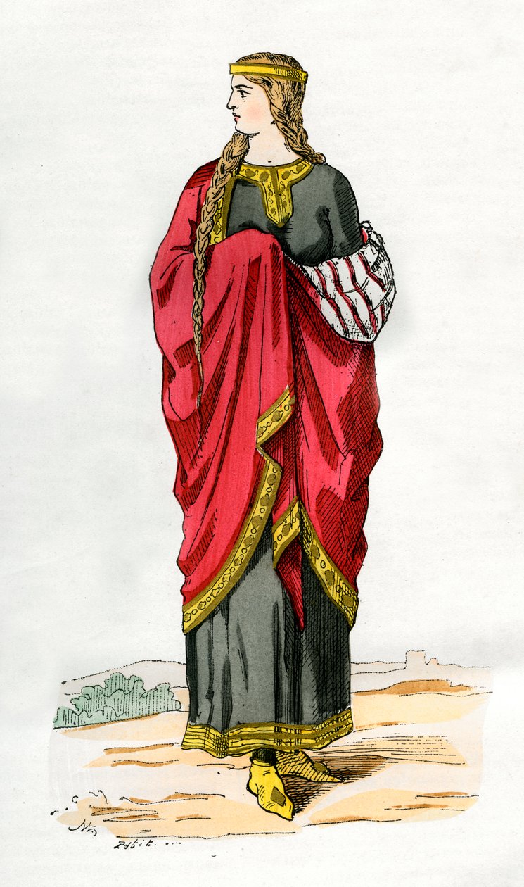 Ung kvinde fra det sene karolingiske dynasti, c990 1882-1884 af Unbekannt