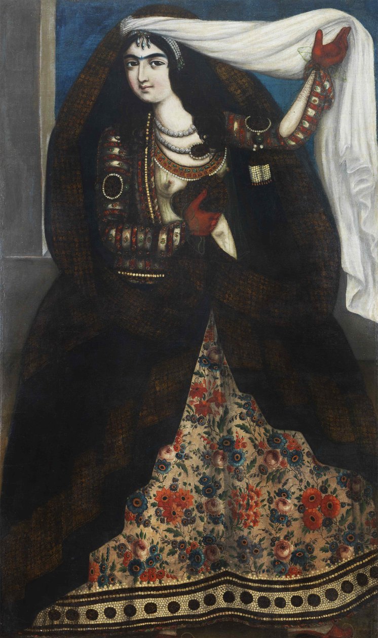 Ung kvinde iført chador, ca 1844-1850. af Unbekannt