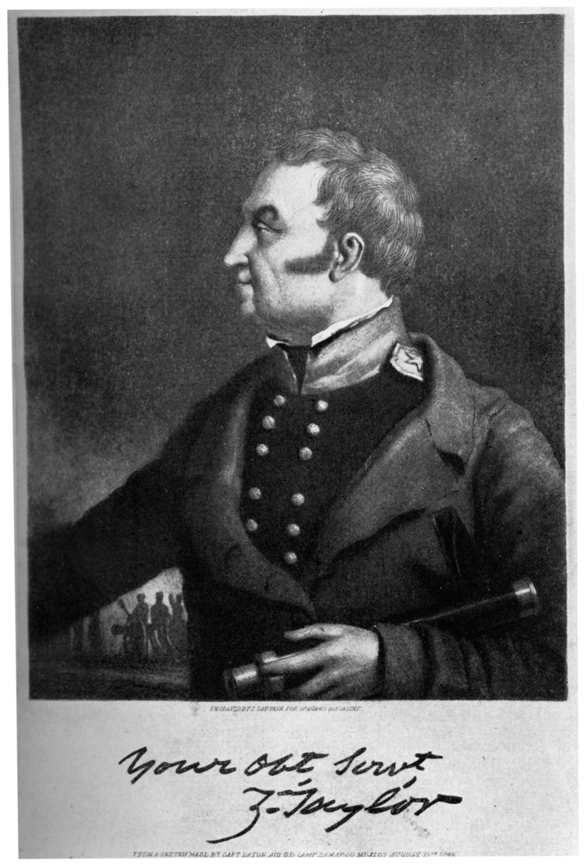 Zachary Taylor, amerikansk militærleder og politiker, c1846, 1908 af Unbekannt