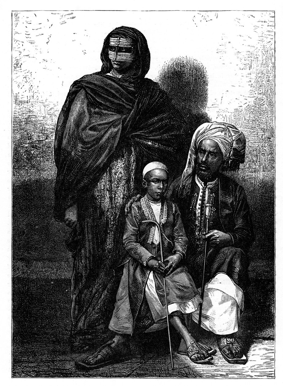 Zanzibar arabisk familie, c1890 af Unbekannt