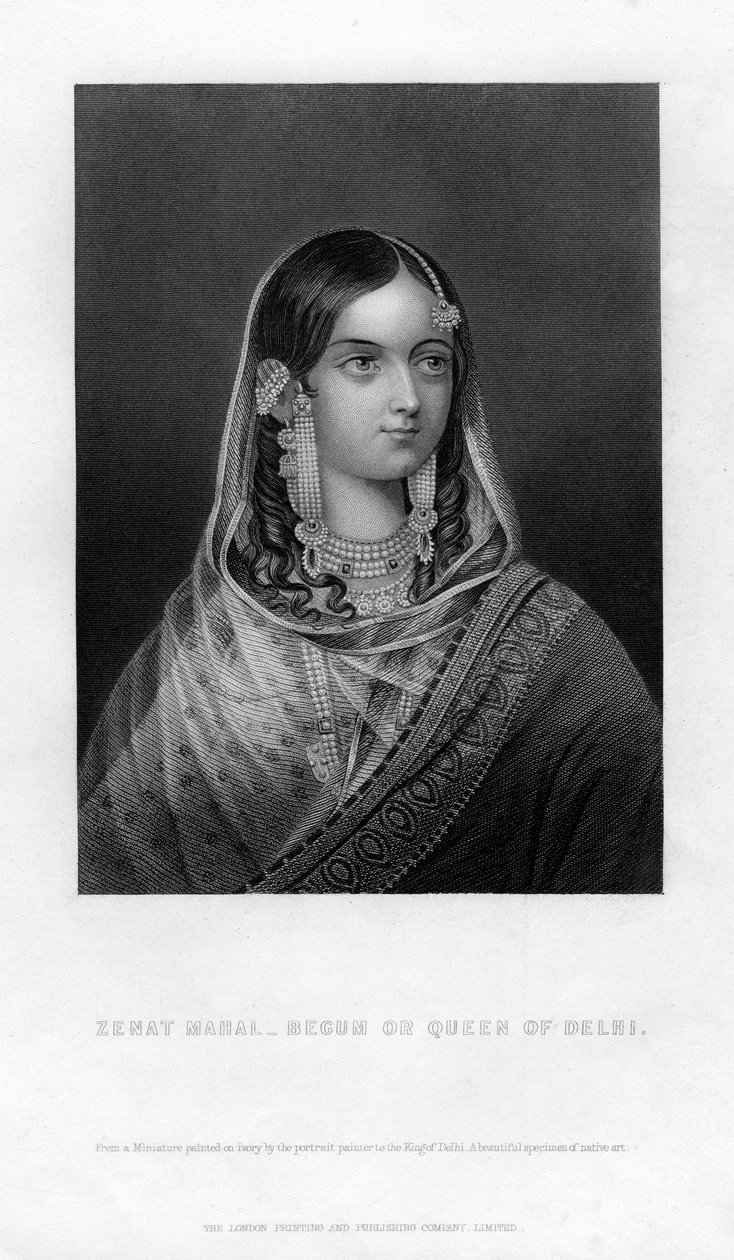 Zenat Mahal - Begum eller Dronning af Delhi, 1800-tallet af Unbekannt