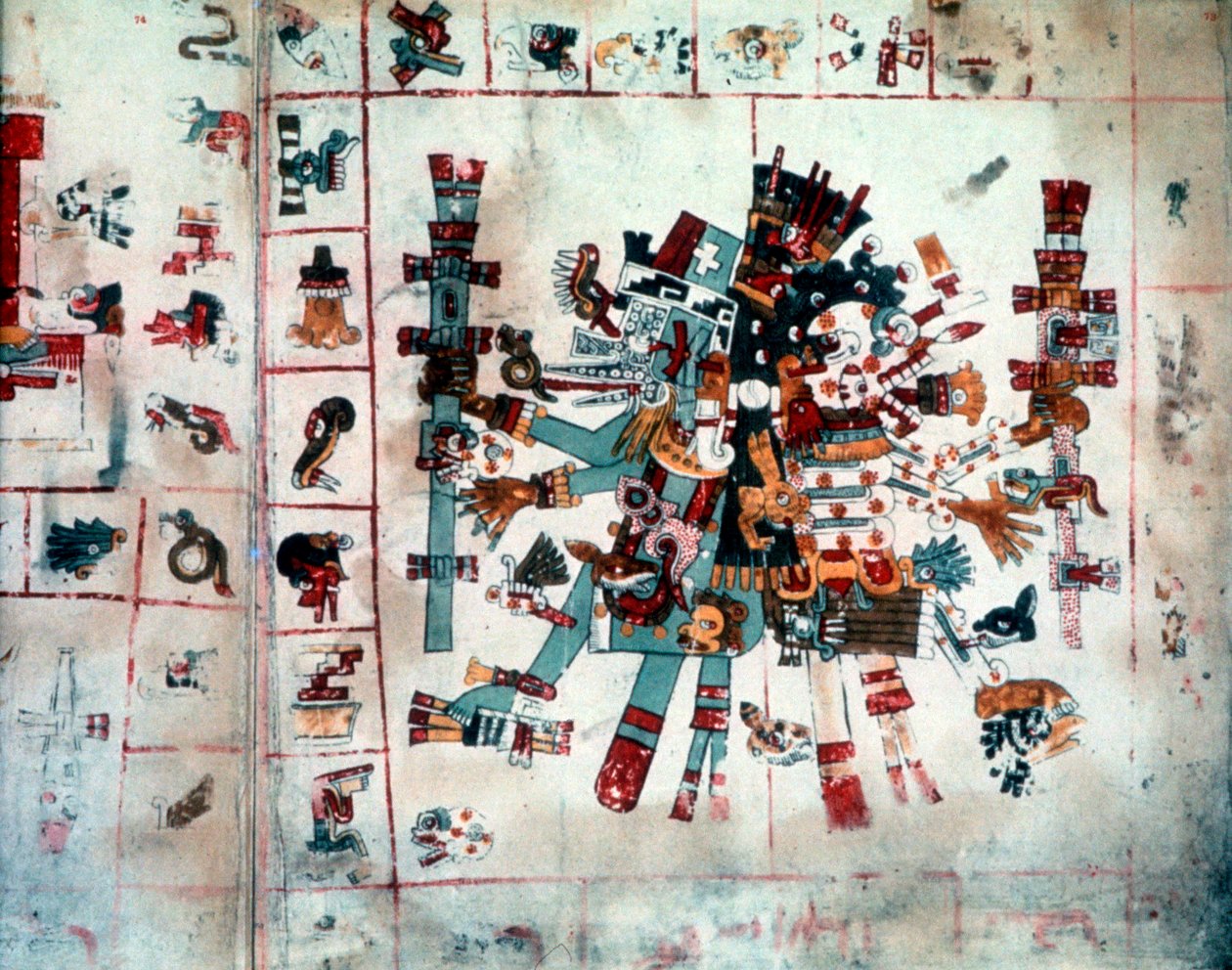 Zoomorphic form fra Codex Borgianus, Mixtec, Pre-Columbian Mexico, c1400 af Unbekannt