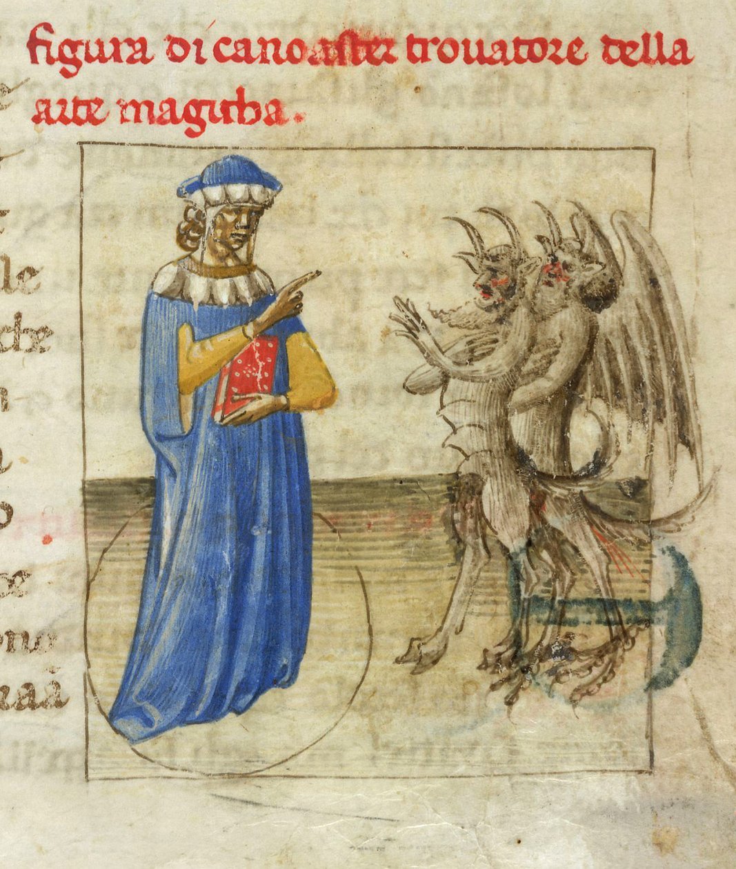 Zoroaster med to dæmoner Miniature fra Pseudo-Aristoteles Secretum Secretorum, 1425 af Unbekannt