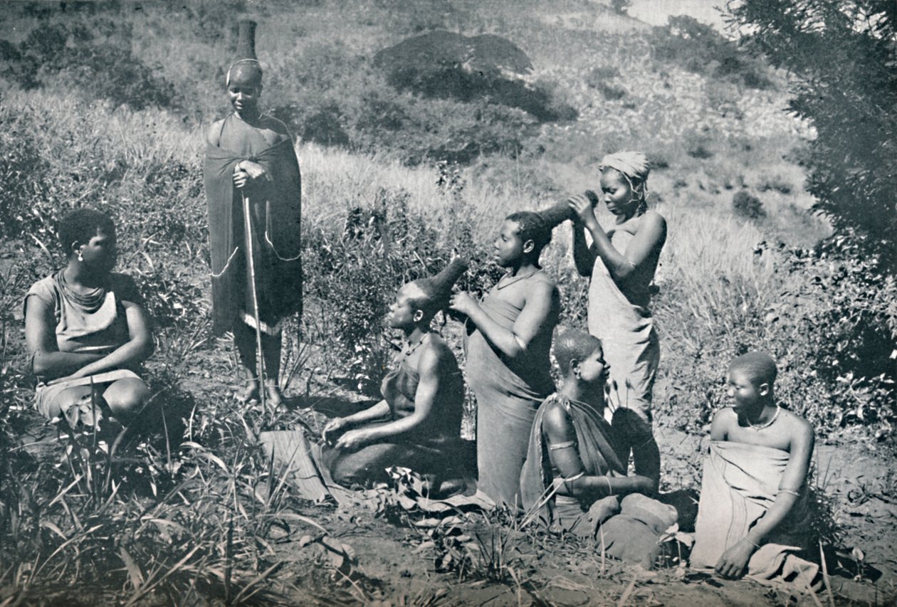 Zulu pigefrisør, 1912 af Unbekannt