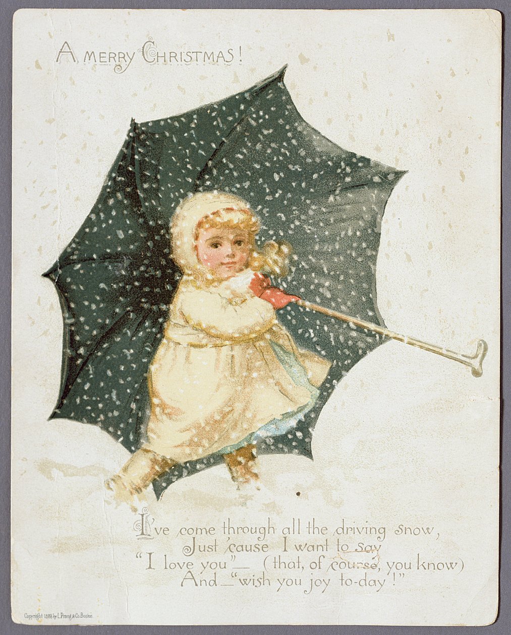 En glædelig jul, julekort, 1888 af Unbekannt Unbekannt