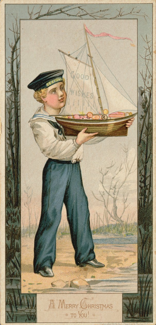 En glædelig jul til dig, julekort, 1879 af Unbekannt Unbekannt