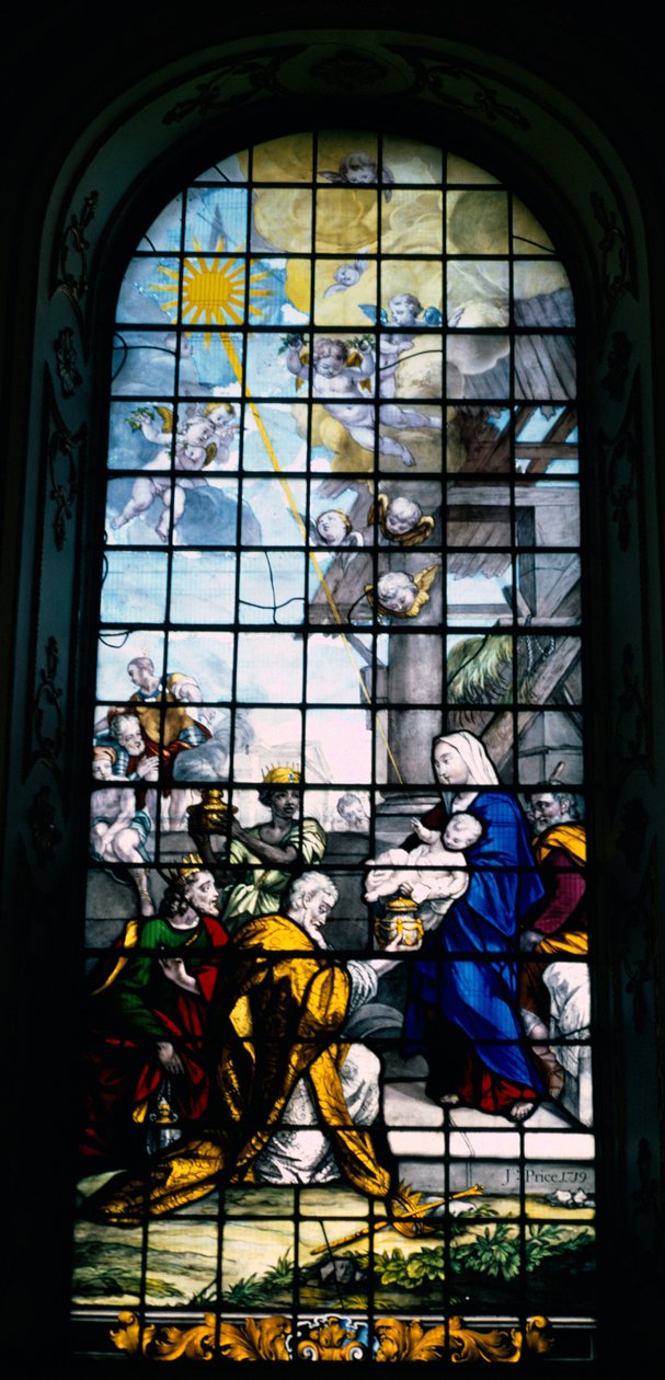 Adoration of the Magi, maleri på glas af Joshua Price, 1719 af Unbekannt Unbekannt
