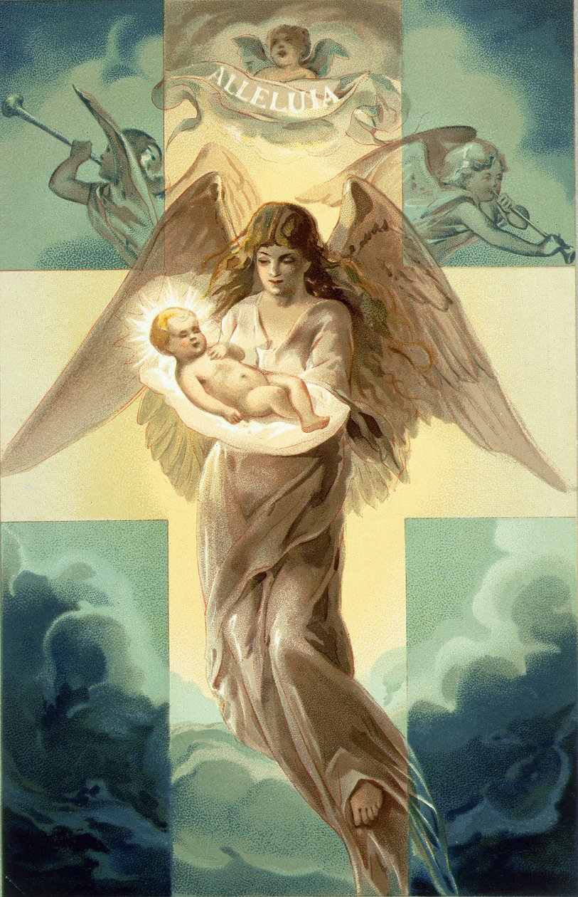 Alleluia, julekort, 1882 af Unbekannt Unbekannt
