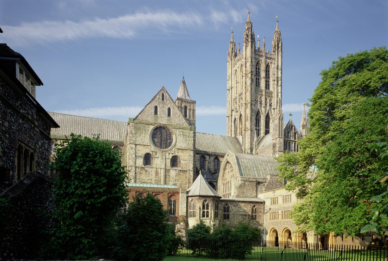 Canterbury Cathedral, Cathedral Exterior (1070–1834) English School, Kent, Storbritannien af Unbekannt Unbekannt