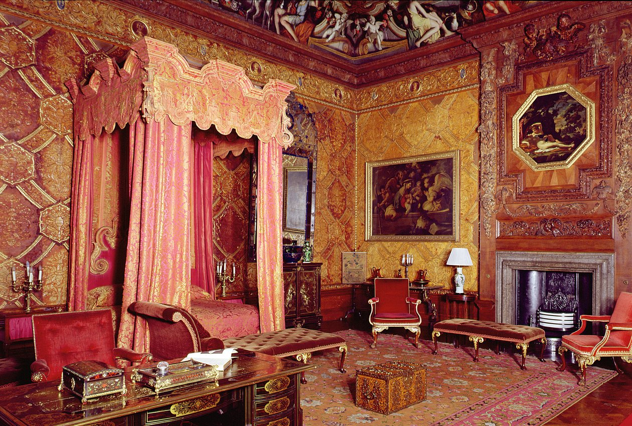 Chatsworth House, State bedroom 1687-1707, Derbyshire, UK af Unbekannt Unbekannt