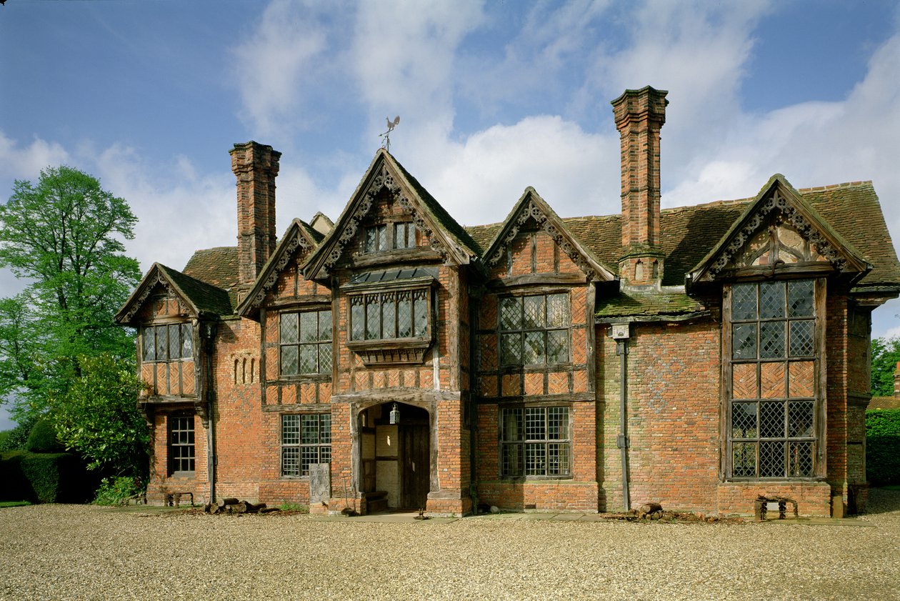 Dorney Court stammer oprindeligt fra ca. 1500, English School, Dorney, nær Windsor, Berkshire, UK af Unbekannt Unbekannt