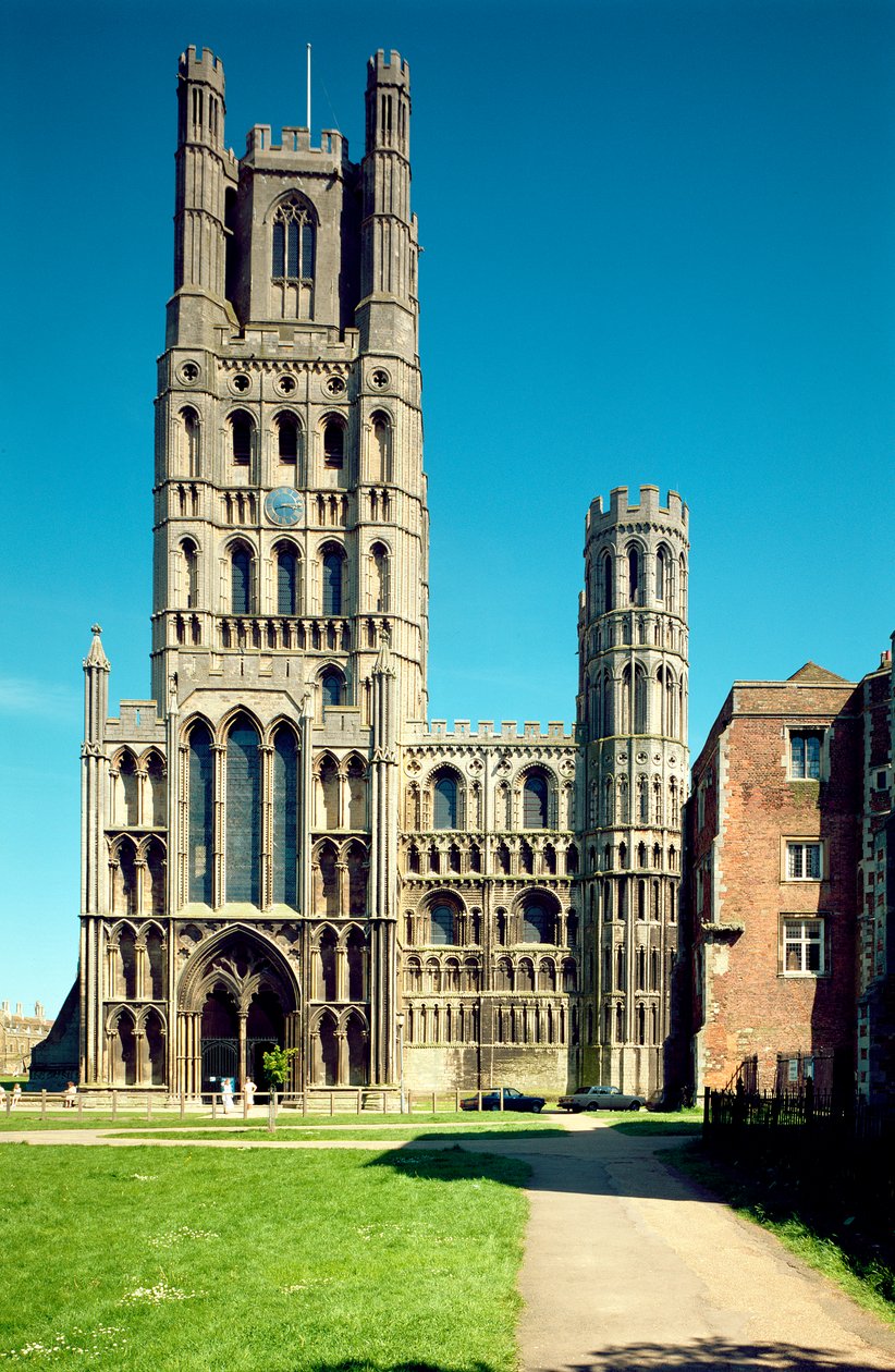 Ely Cathedral, (fra 1102), vestfacade, Ely, Cambridgeshire, Storbritannien af Unbekannt Unbekannt