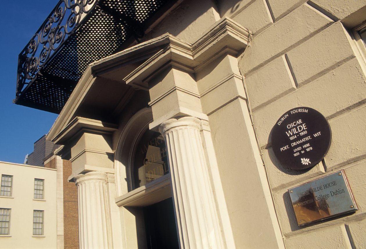 Indgangen til Oscar Wilde House Museum på Number One Merrion Square af Unbekannt Unbekannt