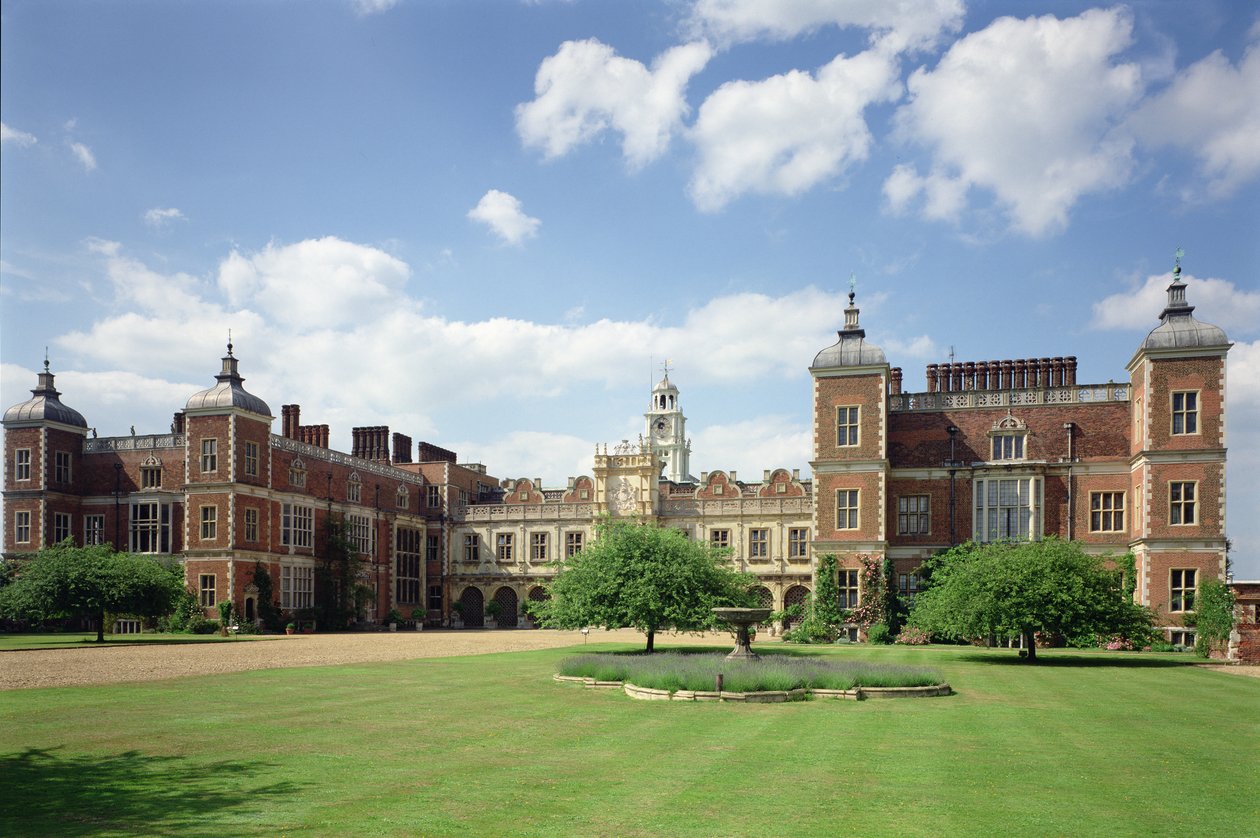 Ydre af Hatfield House, Hertfordshire, bygget 1607-12 af Unbekannt Unbekannt