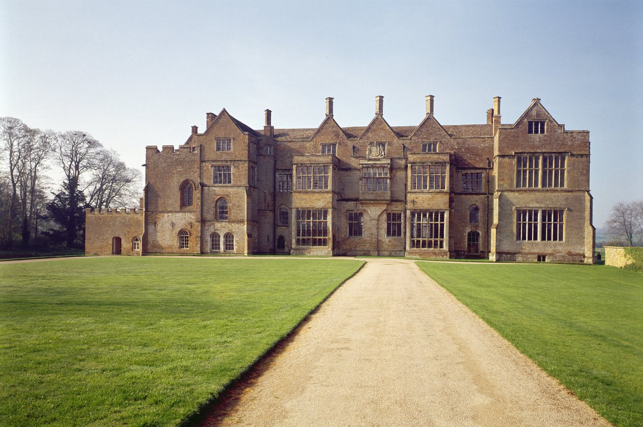 Udvendig udsigt over Broughton castle, Oxfordshire af Unbekannt Unbekannt