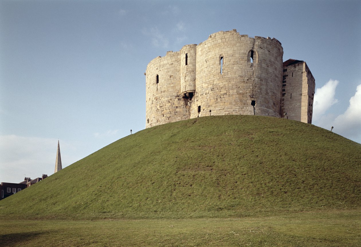 Udvendig udsigt over Cliffords Tower, York, North Yorkshire af Unbekannt Unbekannt