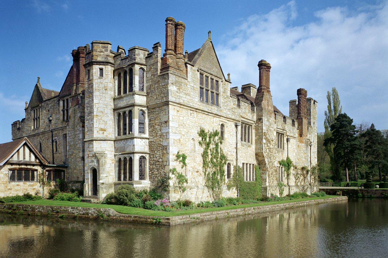 Udvendig udsigt over Hever Castle, Kent, Storbritannien, tidligt i det 16. århundrede af Unbekannt Unbekannt
