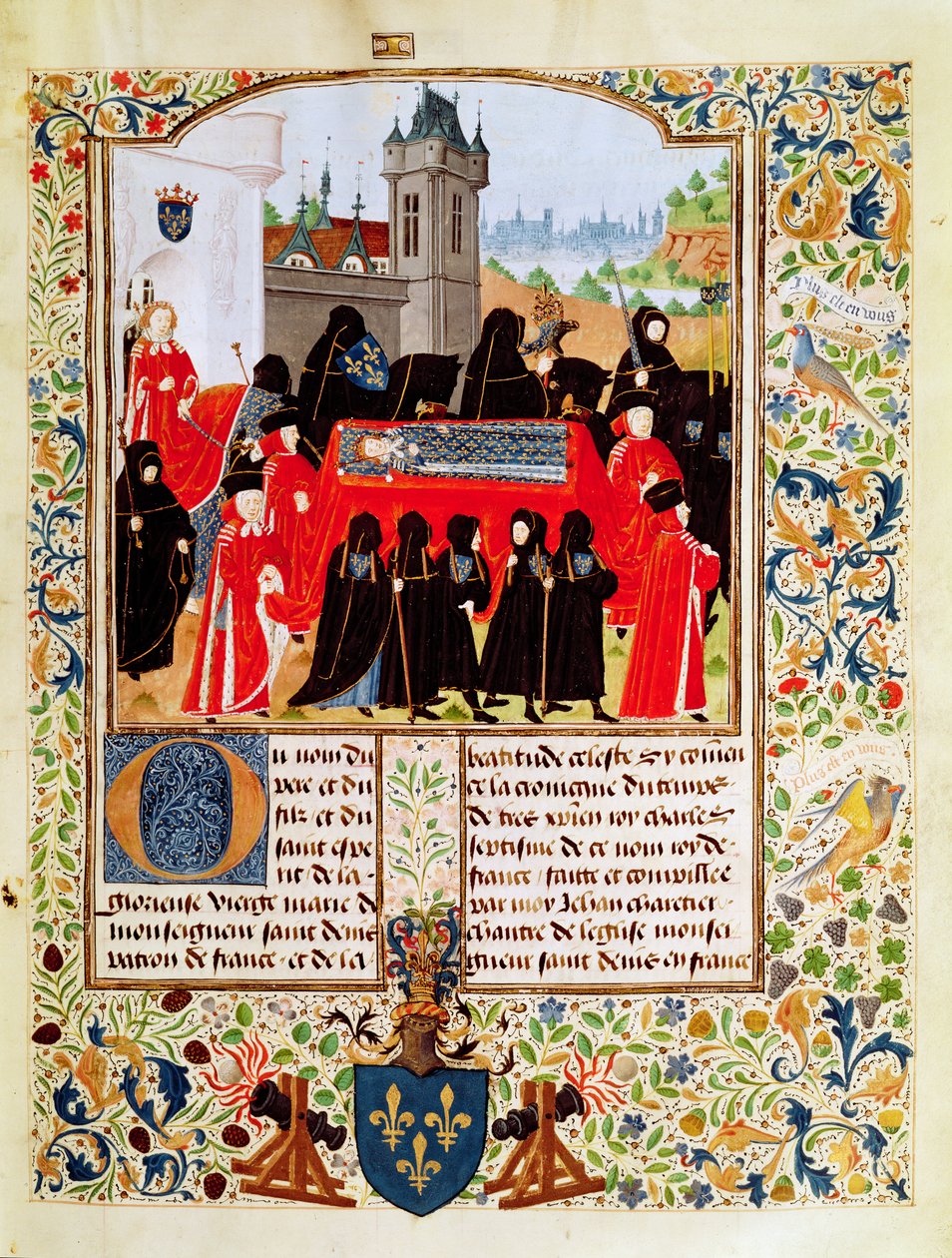 Fr 2691 f.11 Charles VI af Frances begravelse i 1422 med hertugen af Bedford som hovedsørgende og medlemmer af det parisiske parlament af Unbekannt Unbekannt