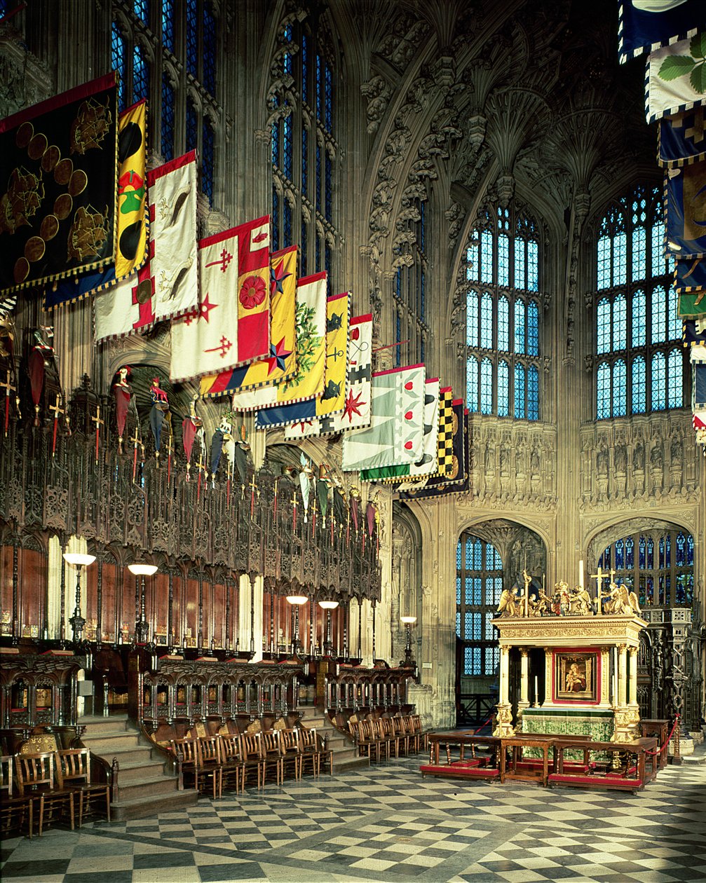 Henry VII Lady Chapel, påbegyndt i 1503, English School, (1500-tallet), Westminster Abbey, London, Storbritannien af Unbekannt Unbekannt