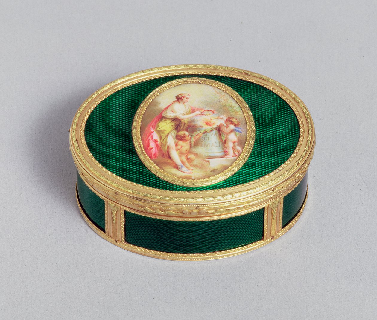 Louis XVI snusboks i guld og emalje, af Pierre-Francois Drais, Paris, 1774 af Unbekannt Unbekannt