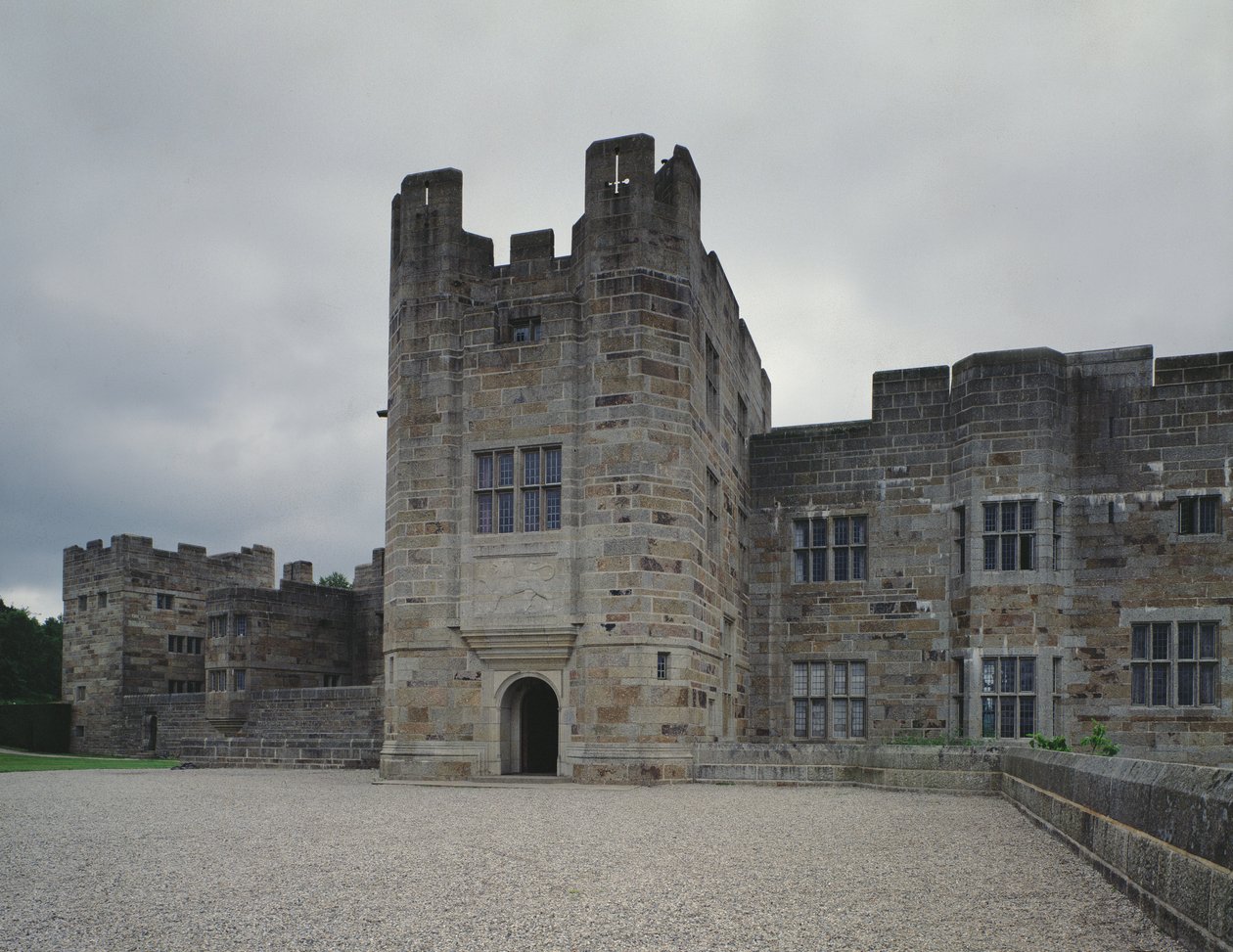 Hovedindgangen til Castle Drogo, designet af Sir Edwin Lutyens (1869-1944) 1910-30 af Unbekannt Unbekannt