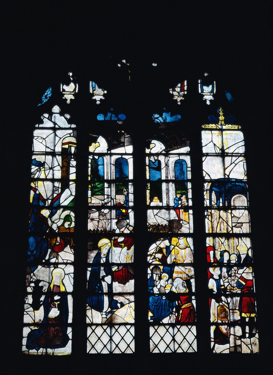 Fødsel, tilbedelse af magi og præsentation i templet, ca. 1500 (for detaljer se 118593) af Unbekannt Unbekannt