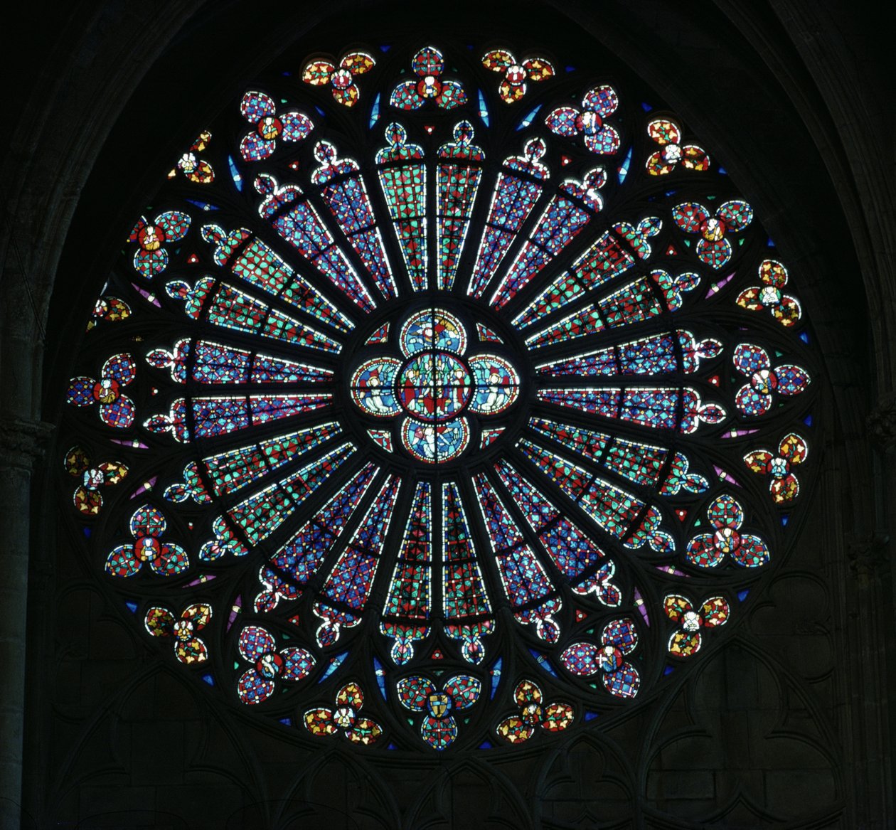 North Rose Window, 1300-tallet af Unbekannt Unbekannt