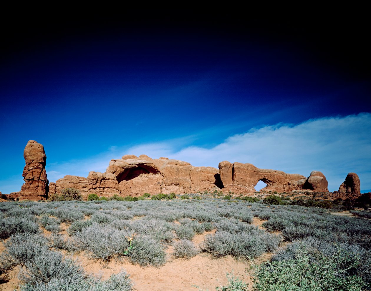 North window og Park Avenue, Arches National Park, Utah (foto) af Unbekannt Unbekannt