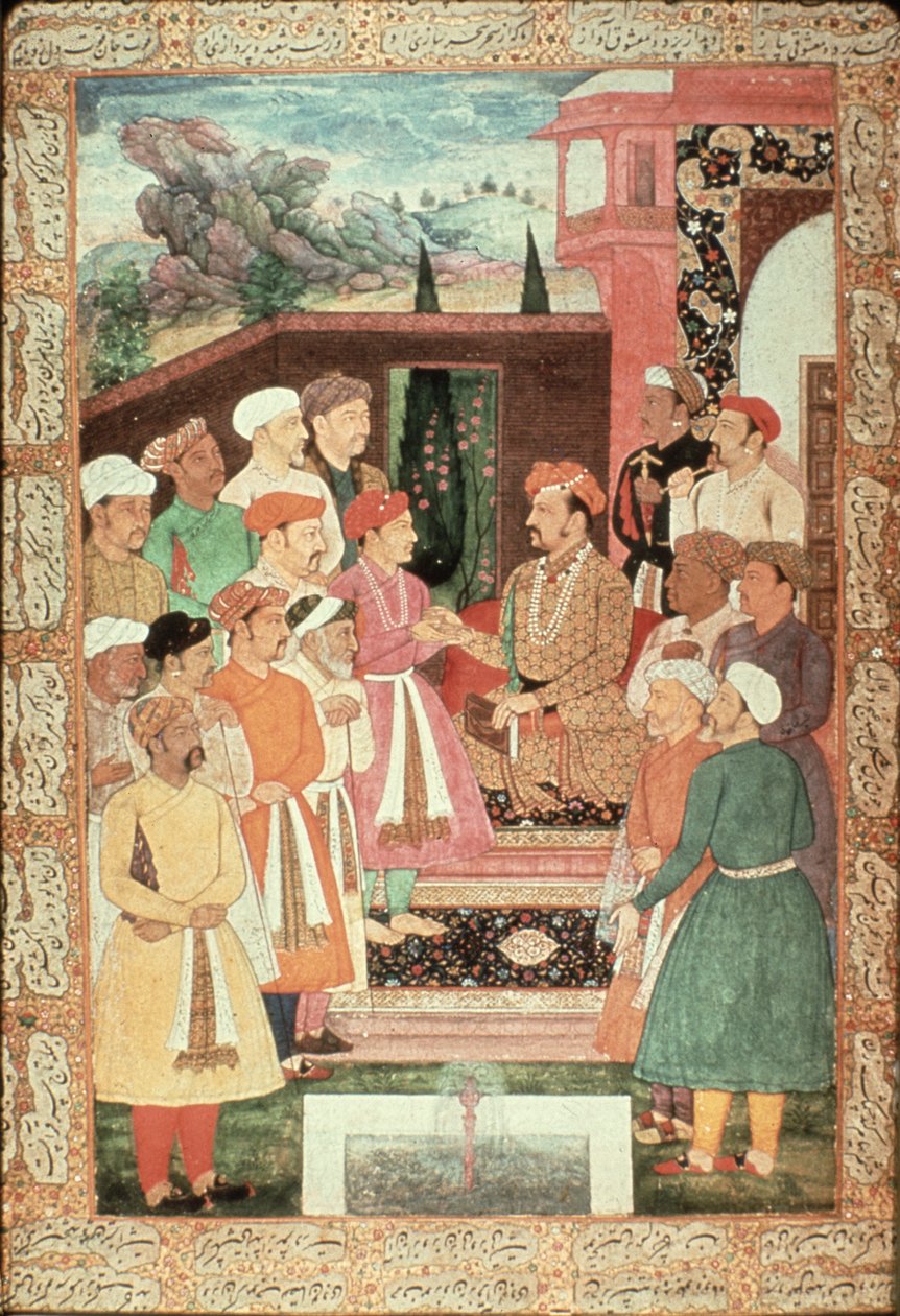 Parviz modtager sit publikum, Jahangir School, Mughal af Unbekannt Unbekannt