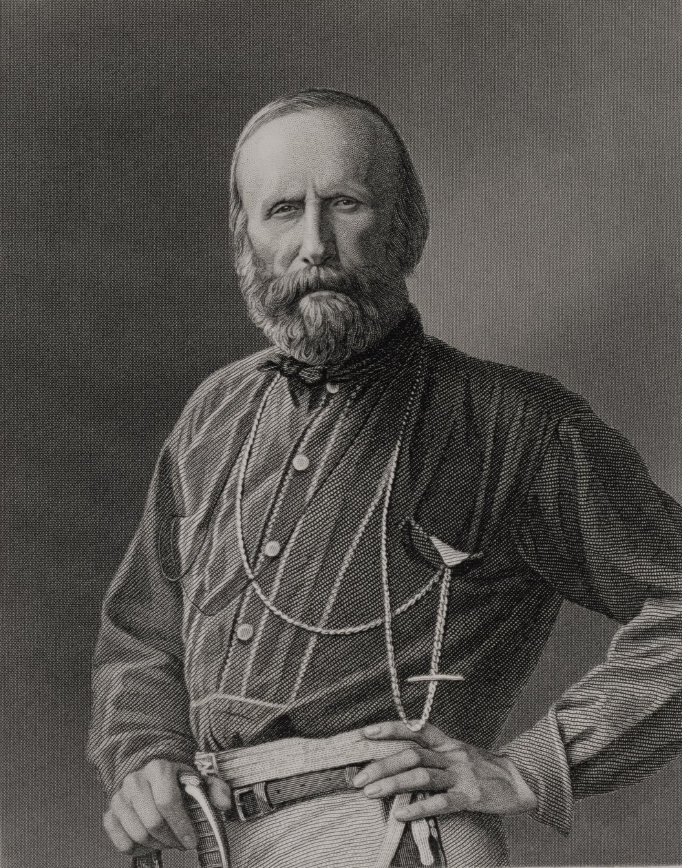 Portræt af Giuseppe Garibaldi (1807-82), graveret af William Holl (1807-71) efter et fotografi, udgivet af William Mackenzie. af Unbekannt Unbekannt